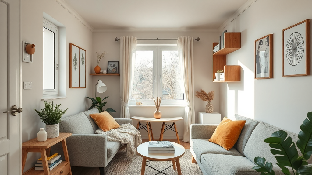 Design tips for small living spaces: cozy, organized senior apartment