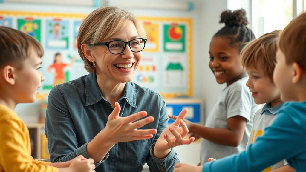 substitute teacher mature friendly teacher engaging with students post-retirement jobs