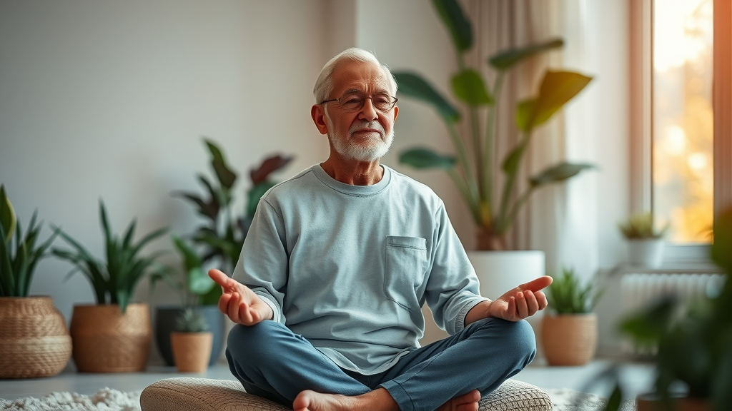older adult mental health meditation healthy lifestyle for retirees
